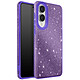 Avizar Coque pour Galaxy S25 Edge Conception Bi-Matière et Finition Pailletée Violet - Structure bi-matière alliant rigidité extérieure et souplesse intérieure pour une absorption efficace des chocs