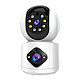 MAXEXCELL Caméra de Surveillance Intérieure Full HD 1080p Motorisée Connectée Wi-Fi Blanc / Noir Rotation motorisée 350°/90° offrant une couverture panoramique complète pour surveiller toute la pièce sans angle mort