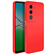 Avizar Coque en Silicone Souple pour Oppo A5 avec Renfort Caméra Rouge - Cette coque est en silicone souple absorbant les chocs