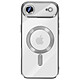 Avizar Coque pour iPhone Air Compatible MagSafe avec Contour Chromé Argent - Compatible MagSafe grâce à l'anneau magnétique intégré