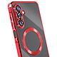 Avis Avizar Coque pour Galaxy A17 Compatible MagSafe avec Contour Chromé Rouge