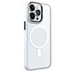 Jaym Coque Bumper pour iPhone 16 Pro Max MagSafe Antichocs Blanc Cette coque bumper protège le dos de votre iPhone 16 Pro Max grâce à un panneau rigide transparent en polycarbonate qui limite les rayures et les marques