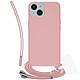 Jaym Coque pour iPhone 15 en Silicone avec Cordon et Sangle Inclus Rose Revêtement extérieur en silicone soft-touch pour une prise en main confortable et anti-glisse
