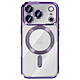 Avizar Coque pour iPhone 17 Pro Compatible MagSafe avec Contour Chromé Violet - Compatible MagSafe grâce à l'anneau magnétique intégré