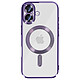 Avizar Coque pour iPhone 17 Compatible MagSafe avec Contour Chromé Violet - Compatible MagSafe grâce à l'anneau magnétique intégré