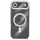 Avizar Coque pour iPhone Air Compatible MagSafe avec Contour Strassé Argent - Contour strassé raffiné pour une coque élégante et brillante