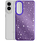 Avizar Coque pour Galaxy S25 Edge Conception Bi-Matière et Finition Pailletée Violet pas cher