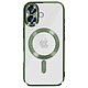 Avizar Coque pour iPhone 17 Compatible MagSafe avec Contour Chromé Vert - Compatible MagSafe grâce à l'anneau magnétique intégré