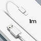 Grab 'N Go Câble USB-A vers Lightning 1m Modèle Must Havz Charge et Transfert Rapide Blanc pas cher