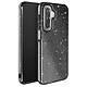 Avizar Coque pour Galaxy A17 Conception Bi-Matière et Finition Pailletée Noir - Structure bi-matière alliant rigidité extérieure et souplesse intérieure pour une absorption efficace des chocs