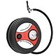 Avizar Pompe à Air Portable 12V 20W pour Vélo et avec Manomètre Analogique Noir Cette pompe à air portable permet le gonflage de pneus de voiture, moto, vélo et trottinette électrique