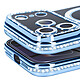 Avis Avizar Coque pour iPhone 17 Pro Max Compatible MagSafe avec Contour Strassé Bleu clair