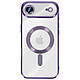 Avizar Coque pour iPhone Air Compatible MagSafe avec Contour Chromé Violet - Compatible MagSafe grâce à l'anneau magnétique intégré