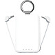 Jaym Batterie de Secours 4000mAh Ultra-compacte avec Porte-clés et 2 mini Câbles Blanc Cette batterie de secours délivre une capacité de 4000mAh pour recharger un smartphone en déplacement