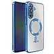 Avizar Coque pour Galaxy A36 Compatible MagSafe avec Contour Chromé Bleu - Compatible MagSafe grâce à l'anneau magnétique intégré