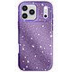 Avizar Coque pour iPhone 17 Pro Max Conception Bi-Matière et Finition Pailletée Violet - Structure bi-matière alliant rigidité extérieure et souplesse intérieure pour une absorption efficace des chocs