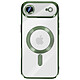 Avizar Coque pour iPhone Air Compatible MagSafe avec Contour Chromé Vert - Compatible MagSafe grâce à l'anneau magnétique intégré