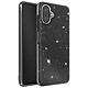 Avizar Coque pour Galaxy A07 Conception Bi-Matière et Finition Pailletée Noir - Structure bi-matière alliant rigidité extérieure et souplesse intérieure pour une absorption efficace des chocs