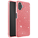 Avizar Coque pour Galaxy A07 Conception Bi-Matière et Finition Pailletée Rouge - Structure bi-matière alliant rigidité extérieure et souplesse intérieure pour une absorption efficace des chocs