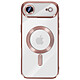 Avizar Coque pour iPhone Air Compatible MagSafe avec Contour Chromé Rose Compatible MagSafe grâce à l'anneau magnétique intégré
