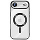 Avizar Coque pour iPhone Air Compatible MagSafe avec Contour Chromé Noir - Compatible MagSafe grâce à l'anneau magnétique intégré