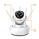 MAXEXCELL Caméra de Surveillance Intérieure Full HD 1080p Wi-Fi avec Vision Nocturne Blanc pas cher