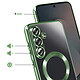Acheter Avizar Coque pour Galaxy S25 FE MagSafe Souple Antichocs avec Contour Chromé Vert