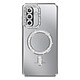 Avizar Coque pour Galaxy A17 Compatible MagSafe avec Contour Strassé Argent - Contour strassé raffiné pour une coque élégante et brillante