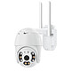 MAXEXCELL Caméra de Surveillance Extérieure 5MP Motorisée Connectée Wi-Fi Blanc Tête motorisée rotative permettant une vue panoramique complète, idéale pour surveiller efficacement chaque zone extérieure sans angle mort