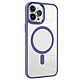 Jaym Coque Bumper pour iPhone 16 Pro Max MagSafe Antichocs Violet - Cette coque bumper protège le dos de votre iPhone 16 Pro Max grâce à un panneau rigide transparent en polycarbonate qui limite les rayures et les marques