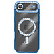 Avizar Coque pour iPhone Air Compatible MagSafe avec Contour Strassé Bleu clair - Contour strassé raffiné pour une coque élégante et brillante