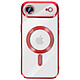 Avizar Coque pour iPhone Air Compatible MagSafe avec Contour Chromé Rouge - Compatible MagSafe grâce à l'anneau magnétique intégré