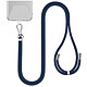 Jaym Tour de Cou 150cm pour Smartphone en Nylon avec Fixation Universelle Bleu marine Compatible avec la grande majorité des coques de téléphone du marché, sans nécessiter de coque spécifique