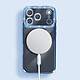 Avizar Coque pour iPhone 17 Pro Max Compatible MagSafe avec Contour Strassé Bleu clair pas cher