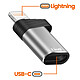 Avis LinQ Adaptateur USB-C vers Lightning Charge Rapide 30W PD et Transfert 480Mbps Argent