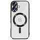 Avizar Coque pour iPhone 17 Compatible MagSafe avec Contour Chromé Noir - Compatible MagSafe grâce à l'anneau magnétique intégré