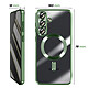 Avis Avizar Coque pour Galaxy S25 FE MagSafe Souple Antichocs avec Contour Chromé Vert