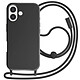 Avizar Coque pour iPhone 17 en Silicone Soft Touch avec Cordon Tour de Cou Ajustable - Protection renforcée contre les chutes les frottements et les rayures
