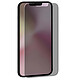 Eiger Verre Trempé 2.5D pour iPhone 13 / 14 / SE / 16e Anti-espion Noir transparent Verre d'aluminosilicate 2x plus résistant qu'un verre standard