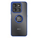 Avizar Coque pour Honor 400 Smart avec Anneau Magnétique Rotatif et Finition Givrée Bleu - Cette coque pour Honor 400 Smart présente un dos rigide en polycarbonate givré, à surface mate résistante aux rayures et aux traces