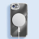 Avizar Coque pour iPhone 16e Compatible MagSafe avec Contour Strassé Argent pas cher