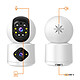 MAXEXCELL Caméra de Surveillance Intérieure Full HD 1080p Motorisée Connectée Wi-Fi Blanc / Noir pas cher