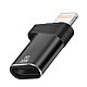 LinQ Adaptateur USB-C vers Lightning Charge Rapide 30W PD et Transfert 480Mbps Noir Permet de connecter un appareil Lightning a un port USB-C pour la charge et la synchronisation
