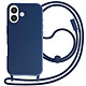 Avizar Coque pour iPhone 17 en Silicone Soft Touch avec Cordon Tour de Cou Ajustable - Protection renforcée contre les chutes les frottements et les rayures