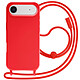 Avizar Coque pour iPhone Air en Silicone Soft Touch avec Cordon Tour de Cou Ajustable - Protection renforcée contre les chutes les frottements et les rayures