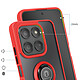 Avis Avizar Coque pour Honor 400 Smart avec Anneau Magnétique Rotatif et Finition Givrée Rouge