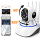 Acheter MAXEXCELL Caméra de Surveillance Intérieure Full HD 1080p Wi-Fi avec Vision Nocturne Blanc