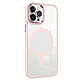 Jaym Coque Bumper pour iPhone 16 Pro MagSafe Antichocs Rose Cette coque bumper protège le dos de votre iPhone 16 Pro grâce à un panneau rigide transparent en polycarbonate qui limite les rayures et les marques