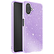 Avizar Coque pour Galaxy A07 Conception Bi-Matière et Finition Pailletée Violet - Structure bi-matière alliant rigidité extérieure et souplesse intérieure pour une absorption efficace des chocs