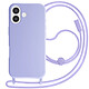 Avizar Coque pour iPhone 17 en Silicone Soft Touch avec Cordon Tour de Cou Ajustable - Cordon réglable en nylon pour un port en bandoulière ou autour du cou
